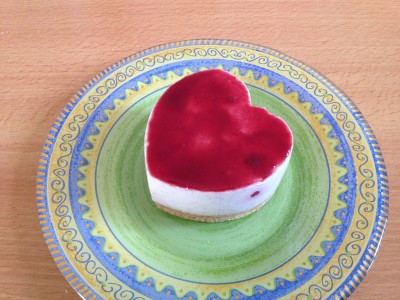 Cheesecake à la framboise.