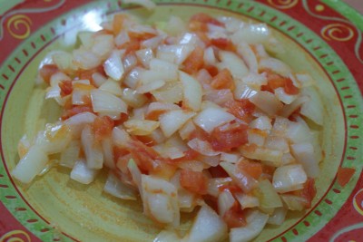 Mélange tomate-oignon