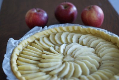 Tarte avant d'être enfournée