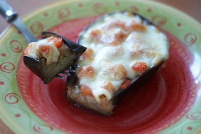 Aubergine tomate-mozzarella