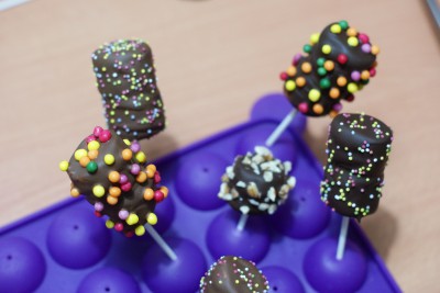 Sucettes-chamallows chocolat