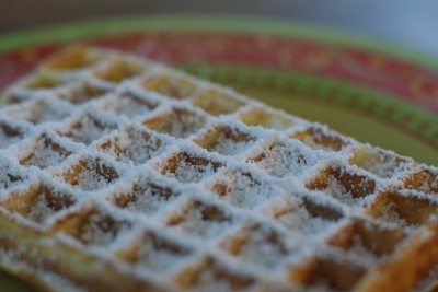 Gaufre au sucre glace